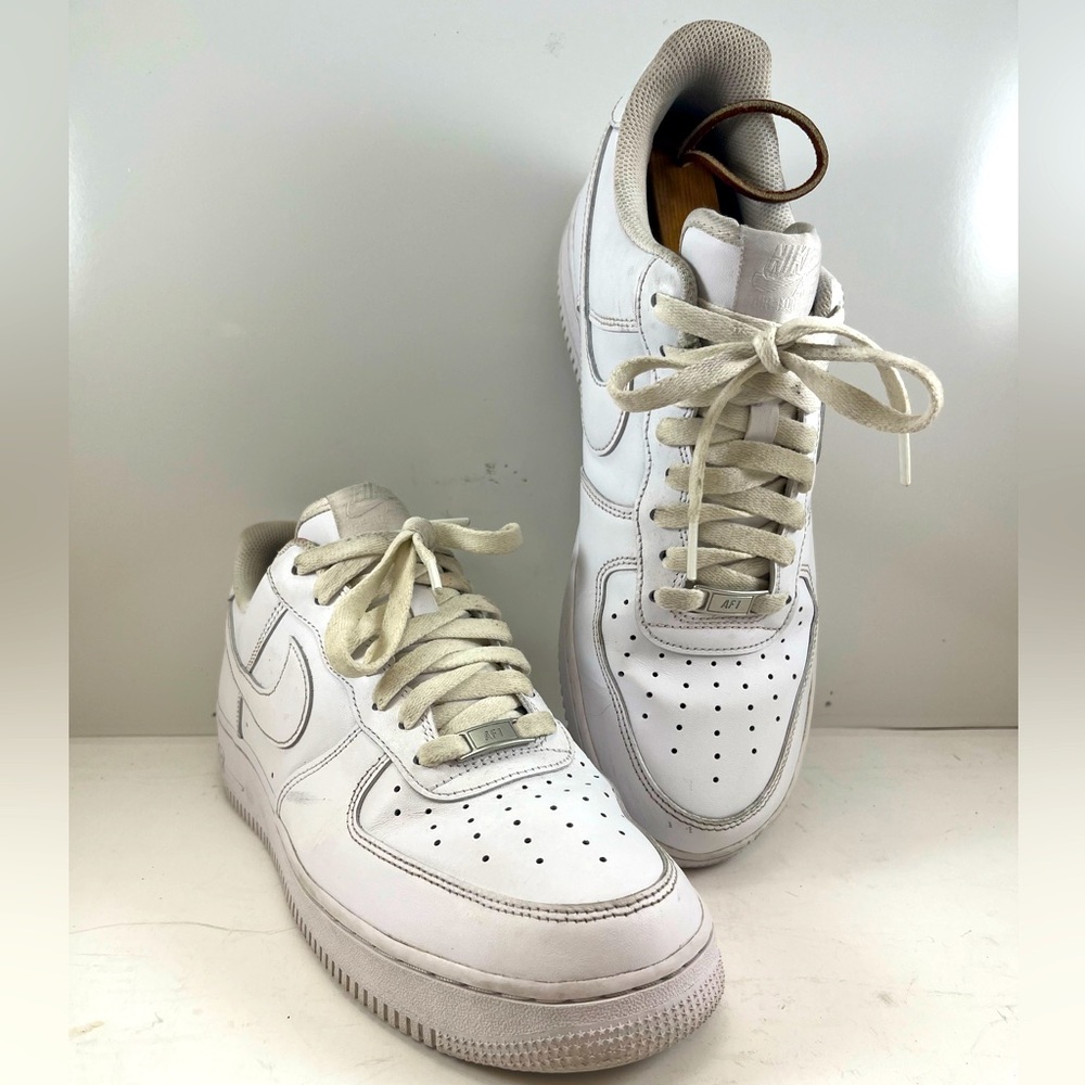 Nike Air Force One AF1 Low Triple White Sneakers CW2288-111 Men Size 10.5